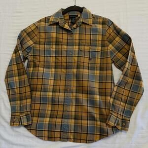 Lauren Ralph Lauren Blue Mustard Plaid Shirt Men’s Small Heritage Workwear